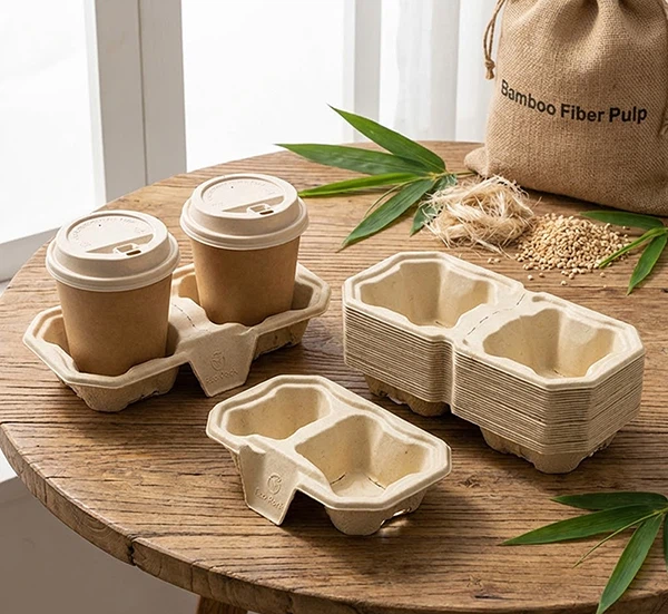 bamboo pulp coffee cup holder bamboo pulp coffee cup holder